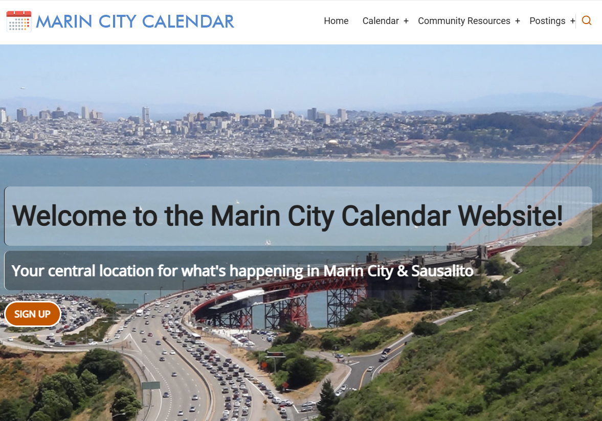 Marin City Calendar Website